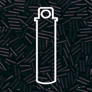 BUGLE #2 (6MM).  Miyuki (JAPANESE).  Matte Black  -APRX 17GM/TB