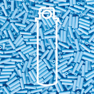 BUGLE #2 (6MM).  Miyuki (JAPANESE). Matte Opaque Turquoise AB  -APRX 17GM/TB