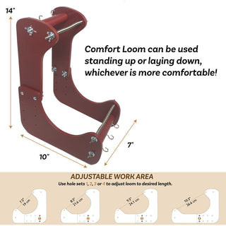 Basic Elements ComfortLoom Adjustable Standing Beading Loom.  Wood Loom.
