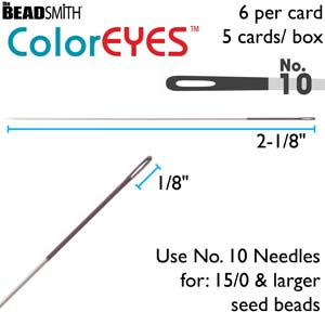 Color Eyes (Beading Needles)  *See Drop Down for Size Options.