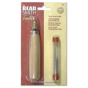 4 Piece Bead Reamer Set With Wooden Handle