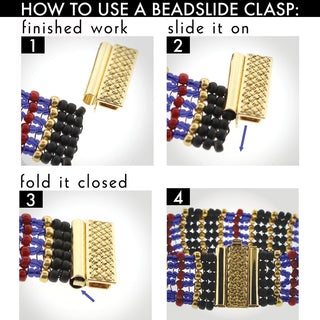 BEADSLIDE SQUIGGLE DESIGN 10MM X 24MM.  *See Color Options