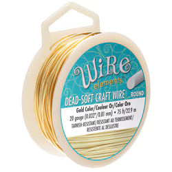 20 Gauge Craft Wire (Dead Soft).  *Wire Elements/ Beadsmith Brand.  (See Drop down for Color Options)