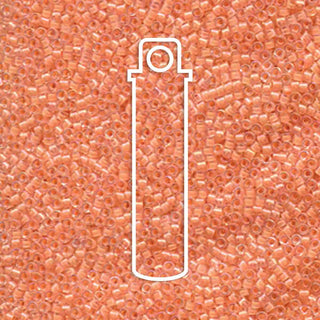 Miyuki Delica (Size 11)  Lined Yellow/ Orange AB *DB068