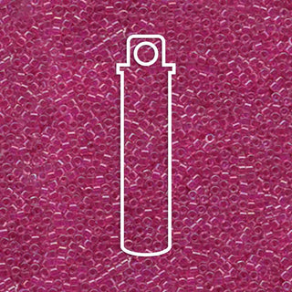 Delica  (Size 11)  (Lined Light Fuchsia AB) *DB074