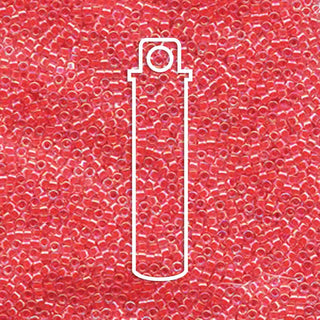 Delica  (Size 11)  (Lined Dark Rose) *DB075