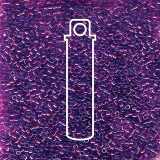 Delica  (Size 11)  (Delica Fuchsia Lined Aqua AB) *DB1755