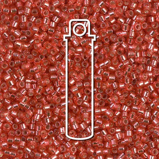 Miyuki Delica  (Size 11)  (S/L (Silverlined) Duracoat Light Cranberry) *DB2159