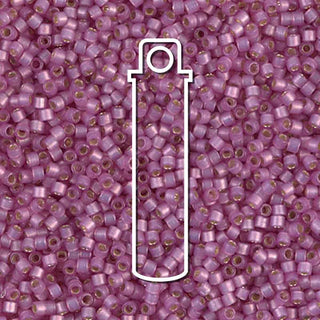 Miyuki Delica DURACOAT (Size 11)  (Silver Lined S/L S/F Orchid ) DBB2180
