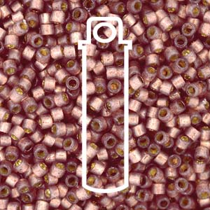 Miyuki Delica DURACOAT (Size 11)  (Silver Lined S/F Raisin) *DB2183