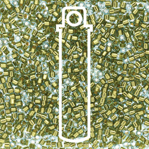 Delica  (Size 11)  (Gold Plate Lined Platinum)  *DB2522