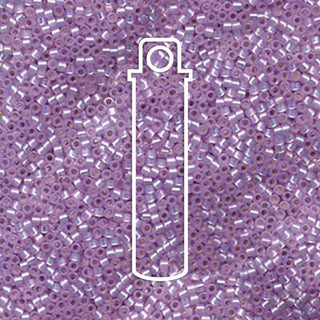 Miyuki Delica (Size 11)  (BD S/L Silver Lined Lavender Alabaster) *DB629