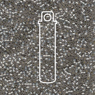 Delica  (Size 11)  (Silver Lined S/L Light Taupe-Alabaster Dyed) *DB630