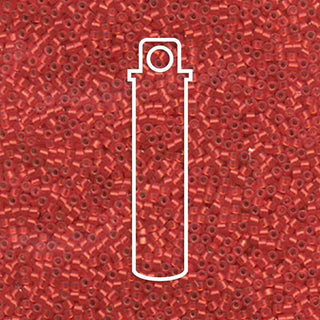 Miyuki Delica (Size 11)  (Semi Matte Silver Lined Dark Ruby) *DB682