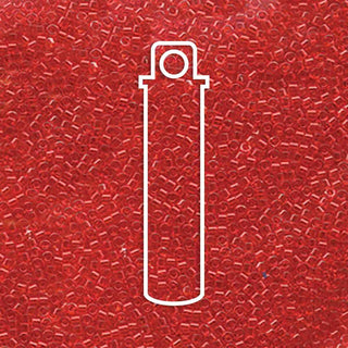 Miyuki Delica  (Size 11)  (BD Trans Red Orange) *DB704