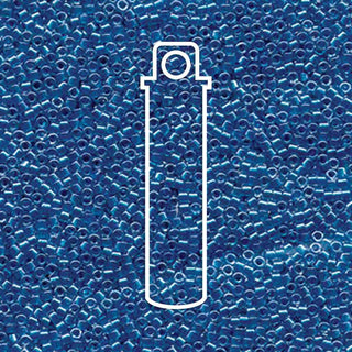 Delica  (Size 11)  (Sparkling Cerulian Lined Crystal) *DB920