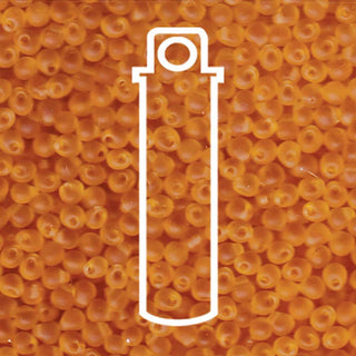 Miyuki DROP.  3.4MM.  Matte Transparent Light Topaz.  25GM TUBE.
