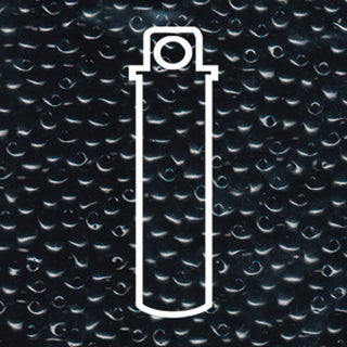 Miyuki DROP.  3.4MM.   OPAQUE BLACK.  25GM TUBE.