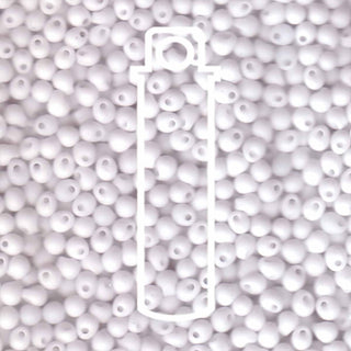 Miyuki DROP.  3.4MM.  Matte White .  25GM TUBE.