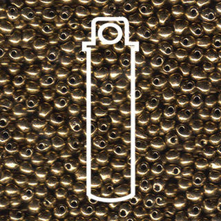 Miyuki DROP.  3.4MM.   Metallic Bronze.  25GM TUBE.