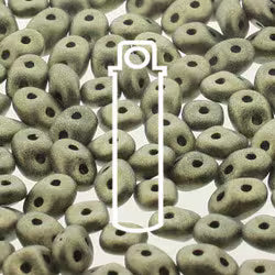 SuperDuo * Jet Met. Suede Gold (Czech)  2.5 x 5mm  *22 gr tube