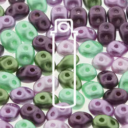 SuperDuo Mix *Spring Violets  (Czech)  2.5 x 5mm  *24 gr tube