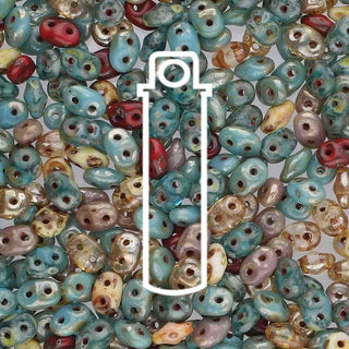 SuperDuo Mix *Streamy Mix  (Czech)  2.5 x 5mm  *24 gr tube