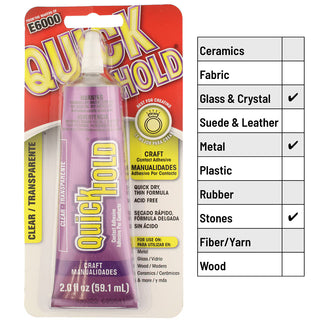 E6000.  "Quick Hold" 2 oz Tube.   Sold Individually.