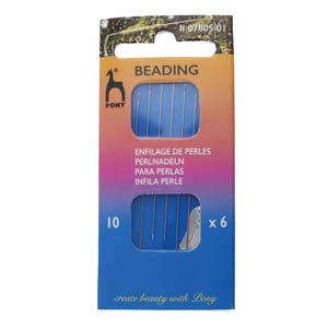 PONY BEADING NEEDLE (6 Needles in a pack)  * See Size Options