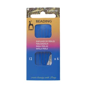 PONY BEADING NEEDLE (6 Needles in a pack)  * See Size Options