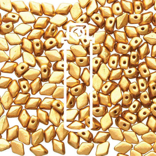 11/0 Czech (MINI) Gem DUO  *6x4mm.   (Crystal Bronze Pale Gold)  *approx 8.5 gram tube