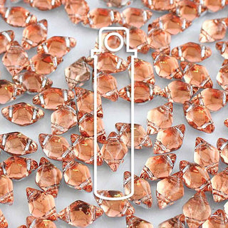 11/0 Czech Gem DUO (8x5mm)  (Backlit Peach)  *approx 8 gram tube