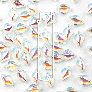 11/0 Czech Gem DUO (8x5mm)  (Crystal AB)  *approx 8 gram tube