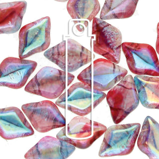 11/0 Czech Gem DUO (8x5mm)  (Summer Rainbow Dark Violet)  *approx 8 gram tube