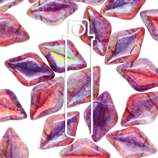 11/0 Czech Gem DUO (8x5mm)  (Summer Rainbow Light Violet)  *approx 8 gram tube