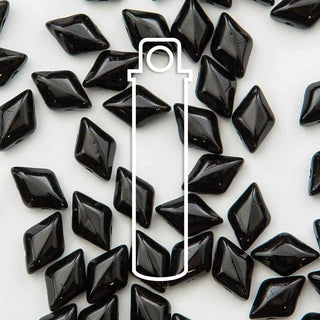 11/0 Czech Gem DUO (8x5mm)  (Jet)  *approx 8 gram tube