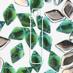 11/0 Czech Gem DUO (8x5mm)  (Backlit Aquasol)  *approx 8 gram tube