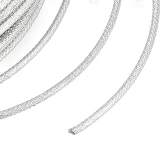 Textured Round Aluminum Wire, Bendable Metal Craft Wire, for Jewelry Wrapping Craft & Floral Wire, Silver, 12 Gauge, 2mm, 5m/roll.