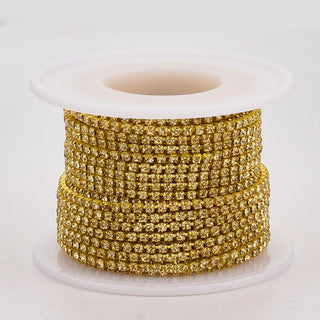 Electrophoresis Iron Rhinestone Cup Chain. Strass Chain , 2 - 2.1mmmm.  *Sold by the ROLL. 10 YARDS/ 30 Feet.  *See Color Options.