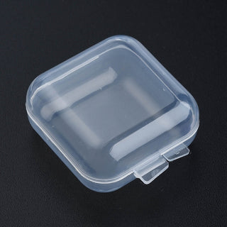 Plastic Bead Storage Containers, Rectangle, Clear, 4x3.45x1.8cm.  (Packed 10 Containers)