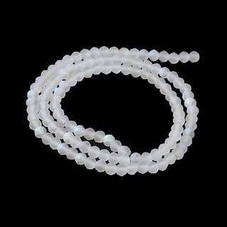Transparent Glass Beads Strands, Faceted, (*Frosted & Half AB Plated), Rondelle, 3.5~3.8mm, Hole: 1mm, about 113~115pcs/strand, 32.5~33cm.  See Color Options