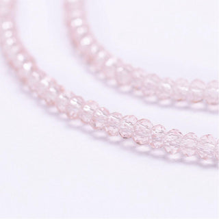 Glass Beads (Crystal)  Faceted Abacus/ Rondelle.  (2.5 x 2mm)   *Approx 200 Beads  *See Color Options