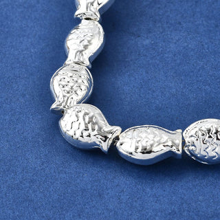 Electroplate Glass Beads Strands, Fish, Full Plated, Silver Plated, 15x10x3mm, Hole: 1mm, about 28~29pcs/strand, 15.16~15.75 inch(38.5~40cm)