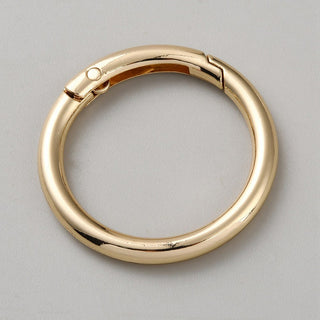 Alloy Spring Gate Ring, Golden, 40x40.5mm.  Large Size!  (Sold Individually)