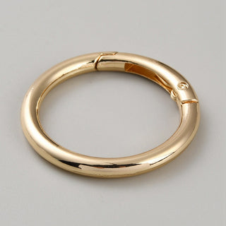 Alloy Spring Gate Ring, Golden, 40x40.5mm.  Large Size!  (Sold Individually)