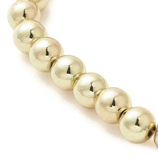 Electroplated Magnetic Hematite Beads Strands, Grade AAA, Round, Light Gold Plated, 6mm, Hole: 1mm, about 66pcs/strand, 15.75 inch(40cm)
