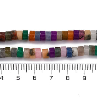 Natural White Jade & Black Netstone & Red Aventurine Disc Beads Strands, Heishi Beads, Mixed Dyed and Undyed, 6x3.5mm, Hole: 1mm, about 52pcs/strand, 7.64''(19.4cm)