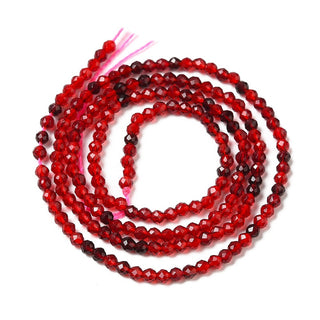 Transparent Glass Beads Strands, Small Beads, Faceted, Round, 2mm, Hole: 0.6mm, about 188pcs/strand, 14.09''(35.8cm).