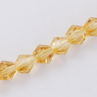 Faceted Bicone Glass Beads Strands, Sandy Brown, 2x3mm, Hole: 0.5mm; about 100pcs/strand, 7.5" strand.