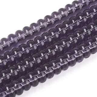 Glass Beads Strands, Transparent Rondelle ,  6 x 3mm, Approx 100 Beads. *See Color Options.